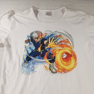 My Hero Academia Graphic Anime Short Sleeve Shirt Youth Boys Size 2XL White